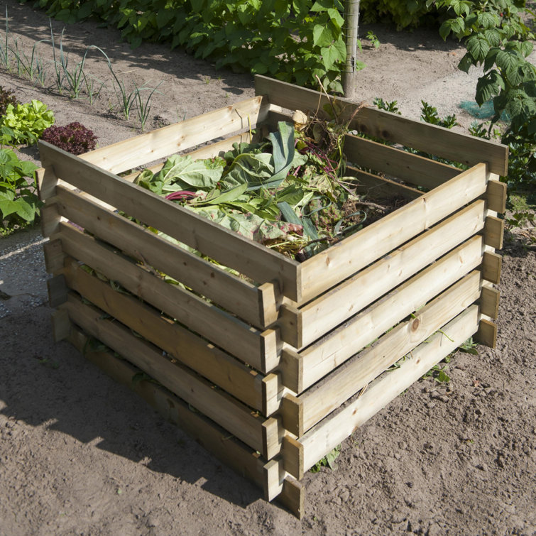Garten Living 650 L Kompostbehälter aus Holz Wayfair.de
